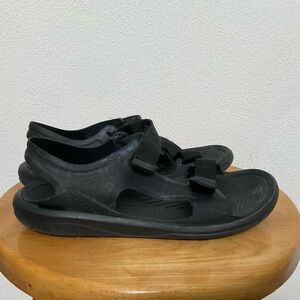 Crocs Swiftwater Expedition Black Rubber Adjustable Strap Sandals Size 7 Water